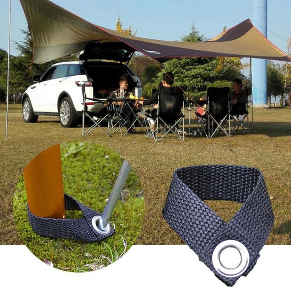 8Pcs Nylon Awning Pole Fixing Buckle Windproof Durable Tent Fixing Buckle Practical Multifunctional Awning Webbing Buckle