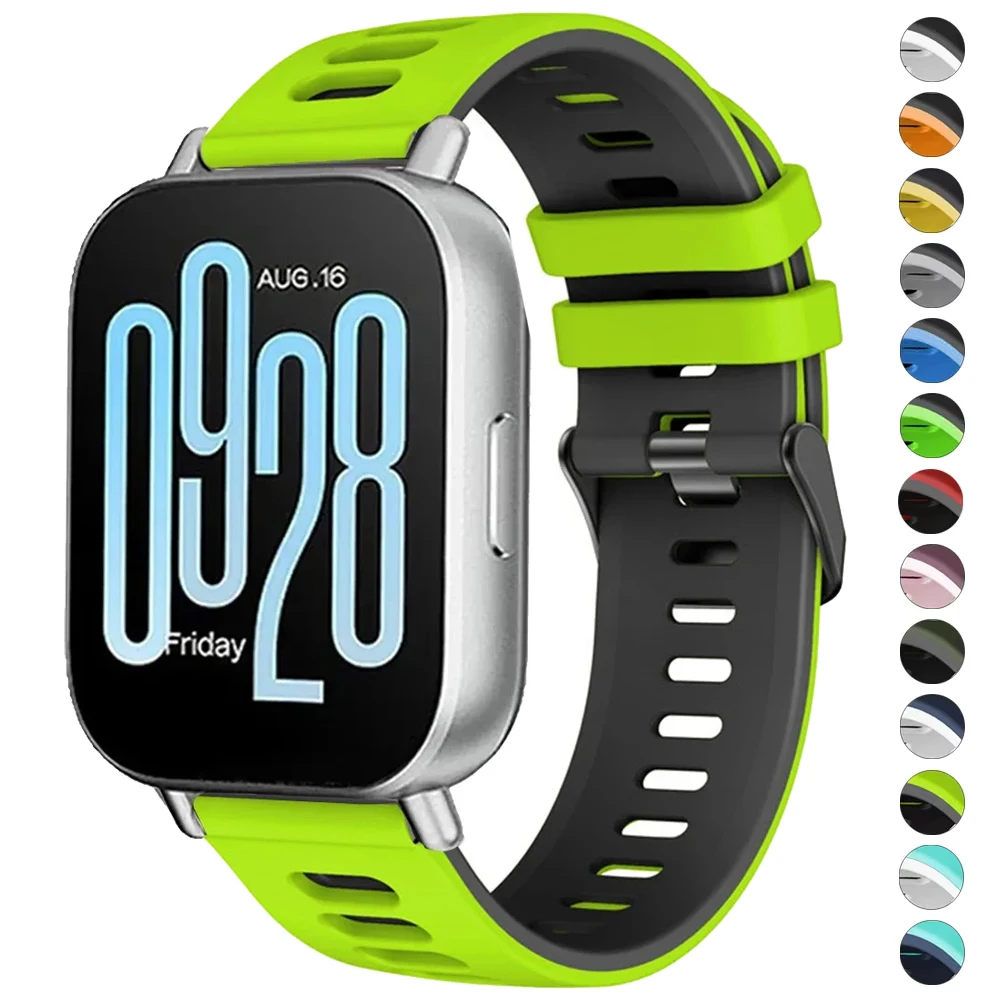 Silicone Sport Wristband - 22mm Strap Accessory in Various Colors