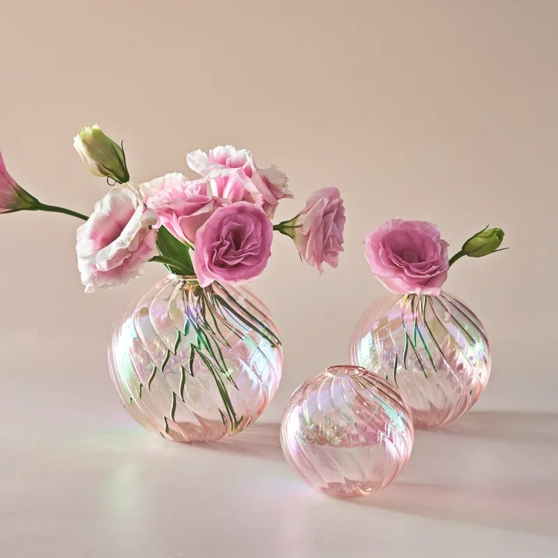 Iridescent Glass Vase for Tabletop & Home Decor