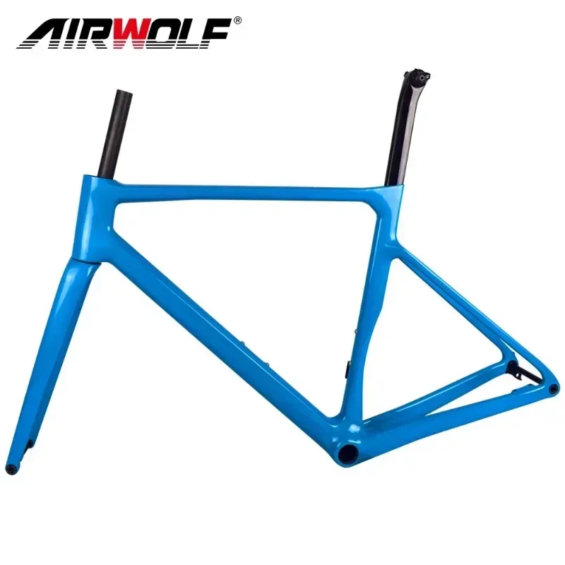 

Airwolf Carbon Frameset Road Disc Brake Full Internal Cable Routing 49 52 54 56 58cm Road Bike Frames Matte Glossy Speed Frame