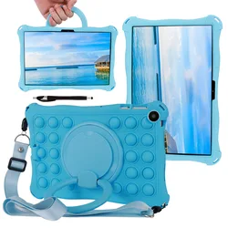 Durable Kids Tablet Case with 360° Rotating Stand - Blue for Xiaoxin Pad 11 2024 (SkyBlue - Belt)