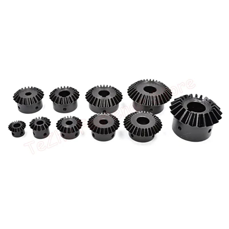 1pcs 1:1 Bevel Gear 1M/1.5M/2M 15 16 20 25 30 Teeth 90 Degrees Meshing Angle Steel Gears Finish Bore 5 6 8 10 12 14 15 16-30mm
