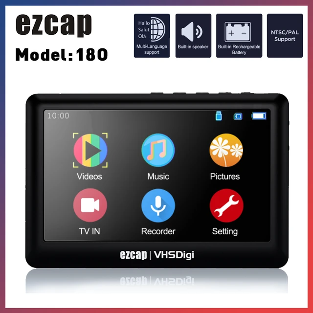 Ezcap180 Vhsdigi Portable Vhs DVD Hi8 Camcorder Maker Analog Video