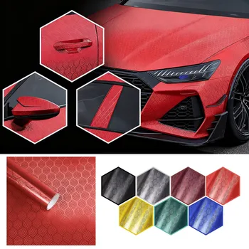Pellicola che cambia colore per auto, pellicola per auto senza bolle, in vinile, facile da installare, involucro in fibra di carbonio per interni esterni, multifunzione
