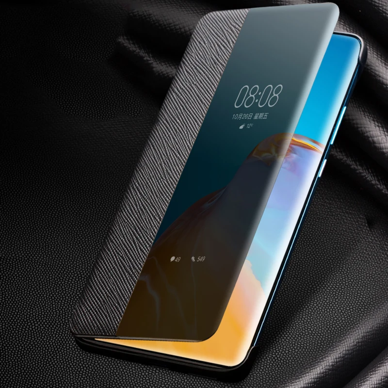 

Деловой чехол Qialino из натуральной кожи с откидной крышкой для Huawei P40 Pro, Небьющийся Стильный Ультратонкий чехол для телефона Huawei P40