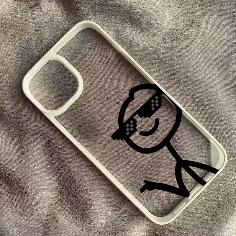 Adorable Cartoon Matchman Clear Phone Case