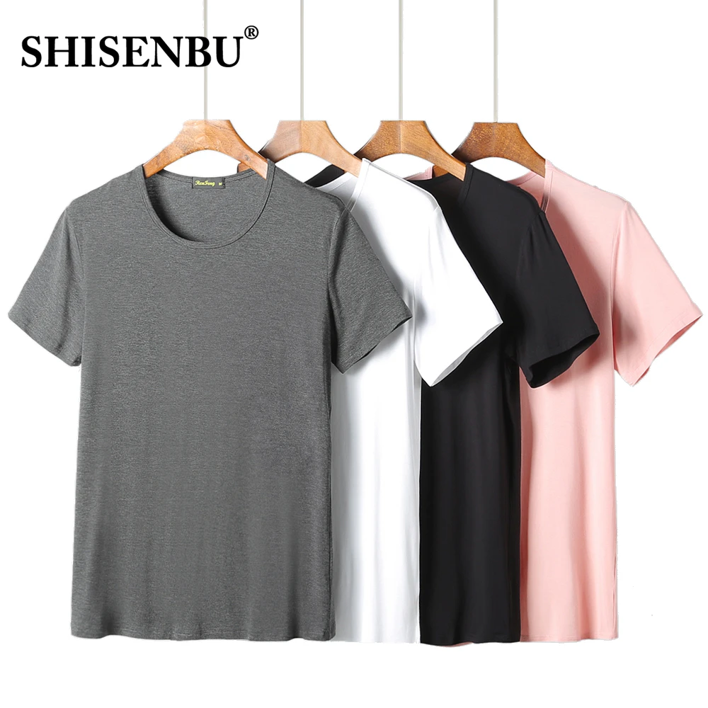 Men's 5 Pack Soft Comfy Bamboo T Shirt For Men Breathable Crew Neck Slim Fit Tees Short Sleeve Plain T-Shirts Casual Summer Top 3