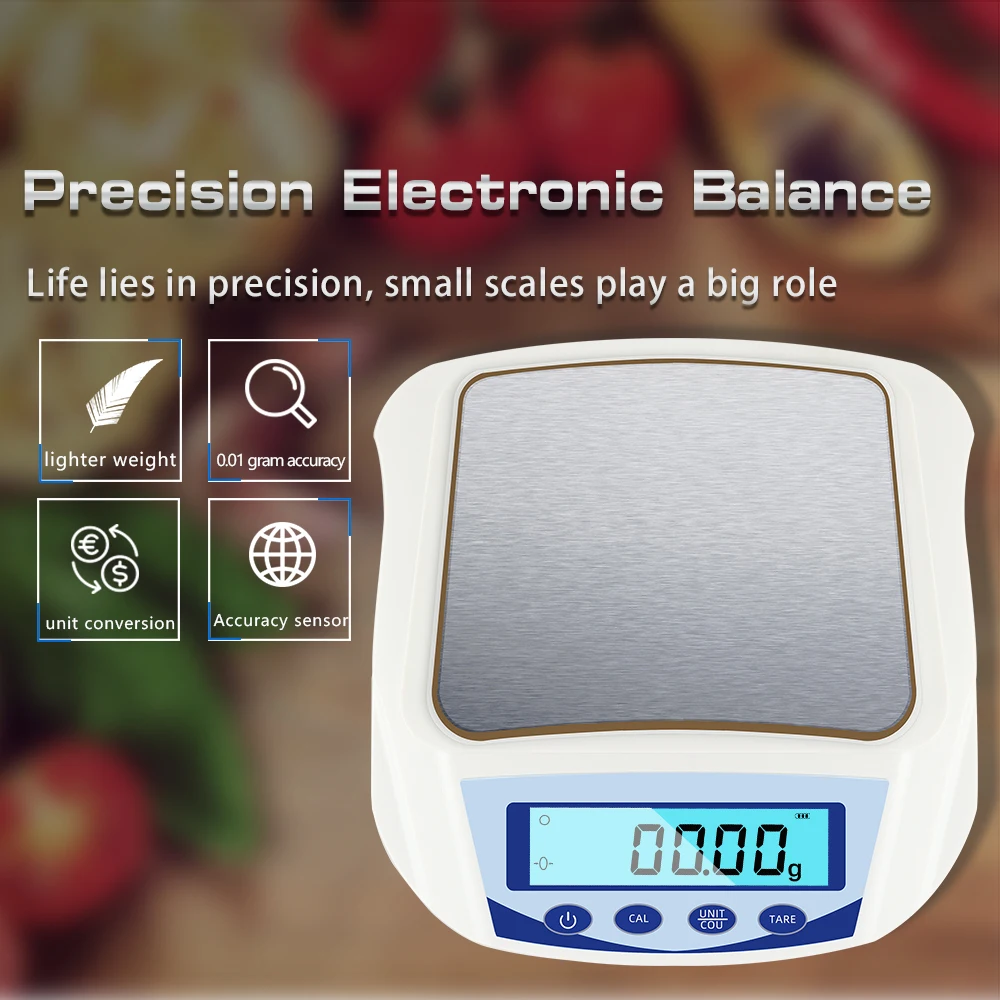 Description Picture 2 of item1000g/0.01g High Accuracy Electric Scales Portabl Digital LCD Electric Balance Scale For Foods Jewelry Gold Tea Weighing Tools