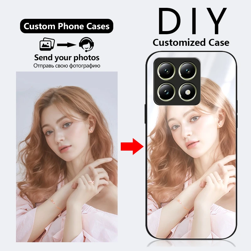 Personalized Silicone Glass Phone Cover with DIY Pattern Design