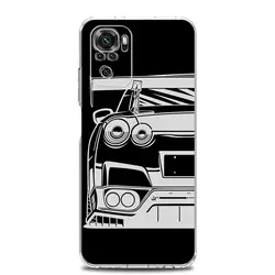 JDM Sports Car Design Clear Phone Case - Sleek Protective Cover - Redmi 8 (B7)
