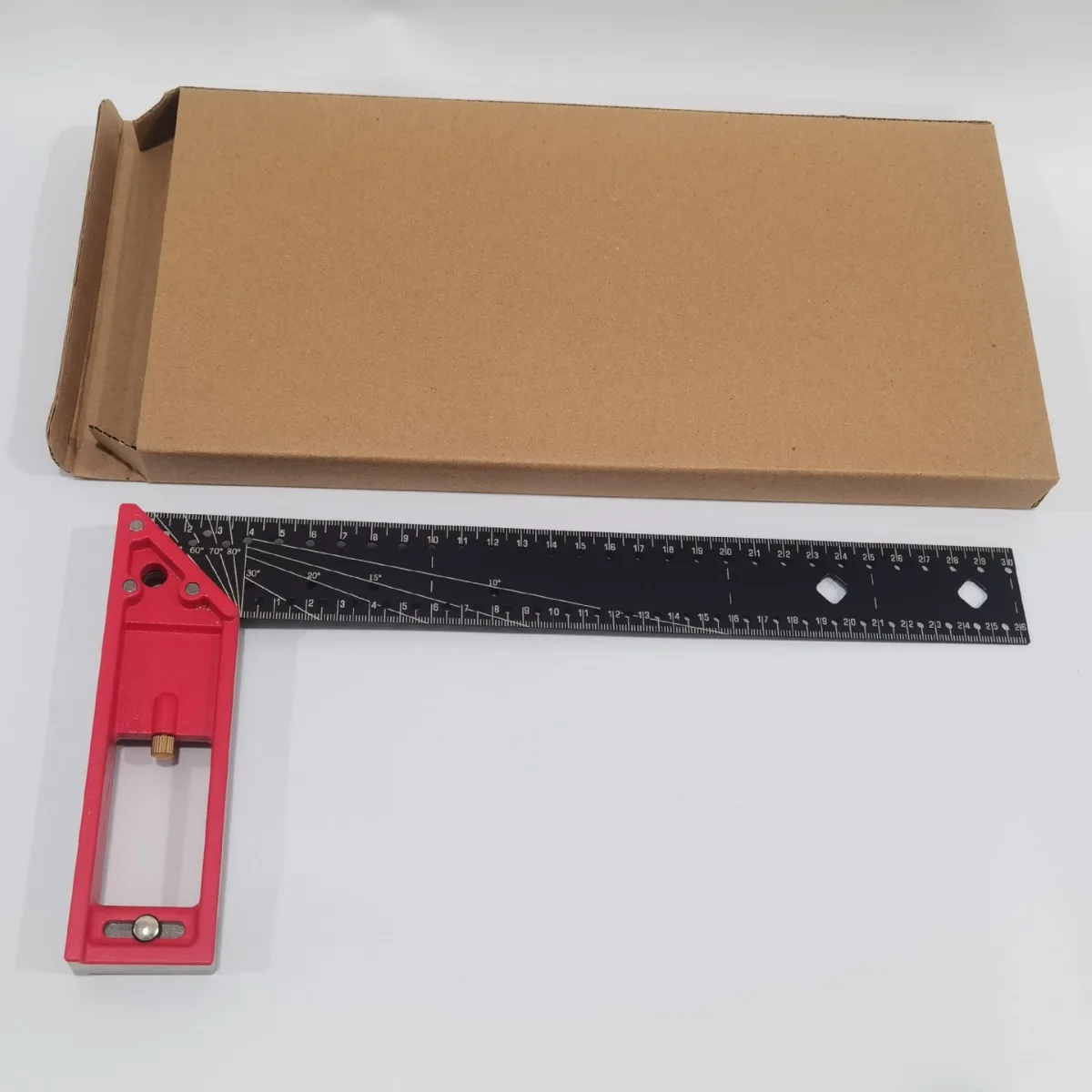 

Aluminum alloy 90 ° right angle ruler, high-precision measuring ruler with marking needle, carpenter's drawing line ruler