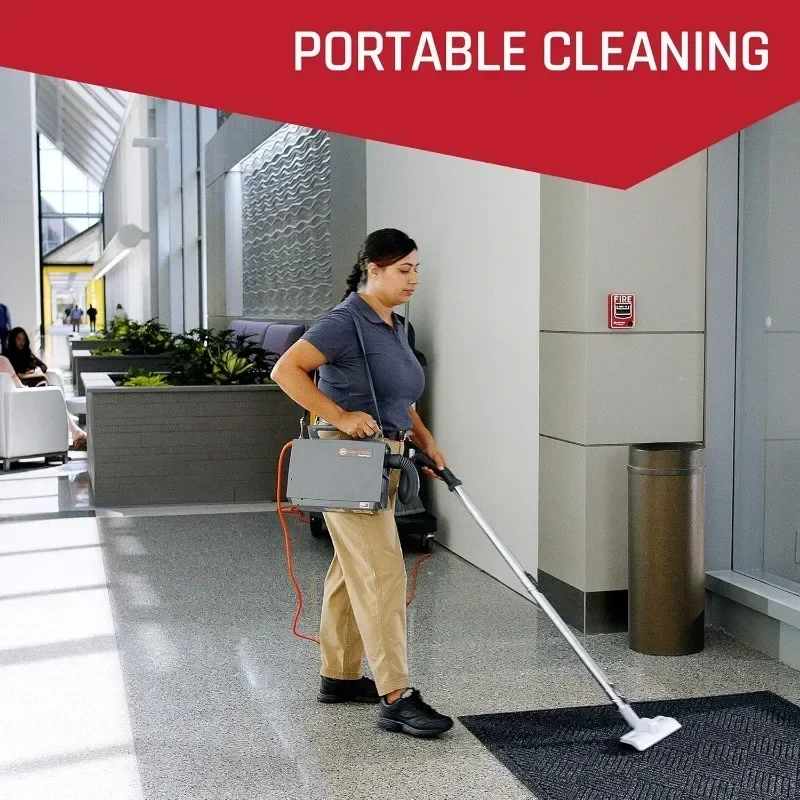 Hoover Commercial PortaPower Lightweight Bagged Canister Vacuum Cleaner with Attachments, Portable Professional Pro Grade 4