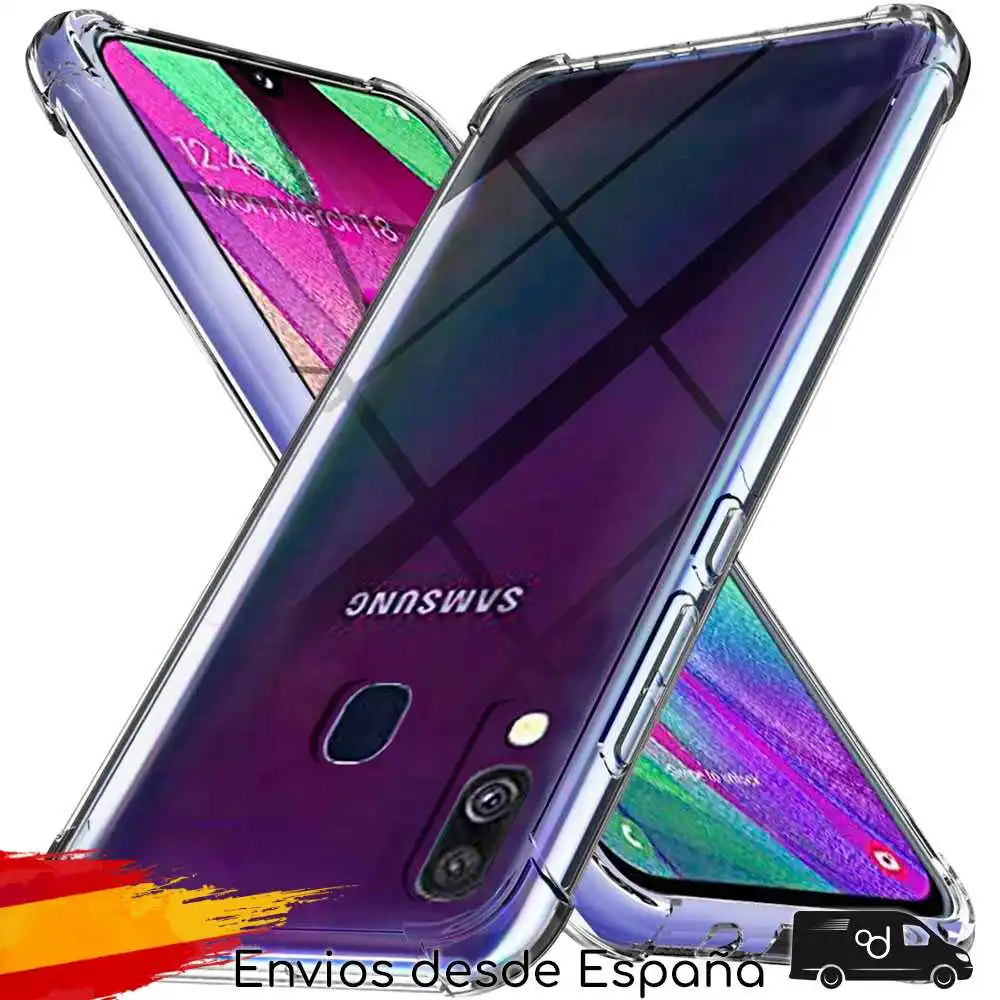 Clear TPU Case Cover for Samsung Galaxy A40 ShockProof Antishock ...