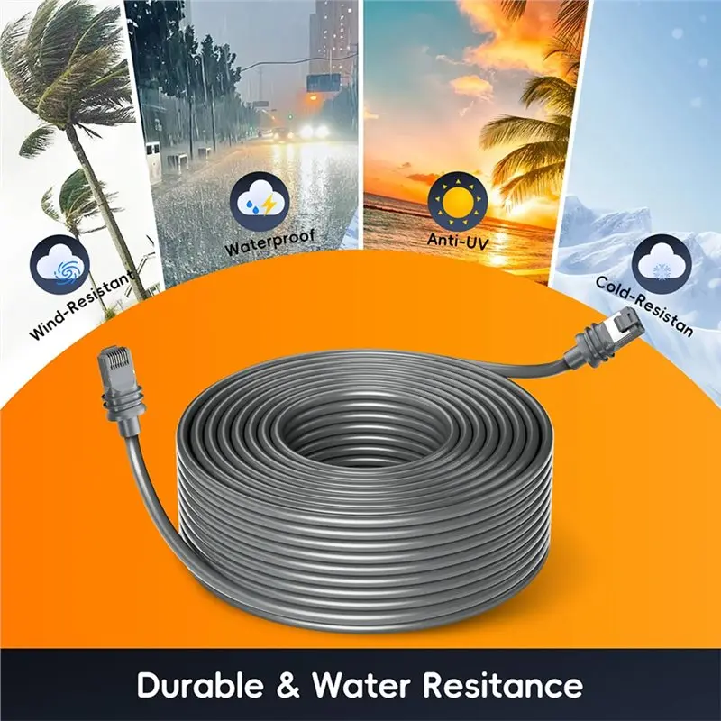 스타링크 위성 케이블 연장용 Gen3 라우터 케이블 연장선, 실외 방수 기가비트 이더넷 케이블