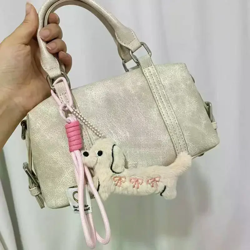 Cartoon Animal Dog Dachshund Plush Keychain Puppy Stuffed Keyring Cute Key Holder Pendant Bag Hanging Decoration Gift