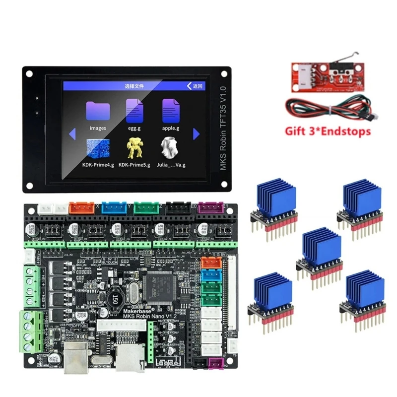 

Robin V1.2 3D Printer Motherboard STM32- Microprocessor with TFT35 for Touch Screen Controller Dropship