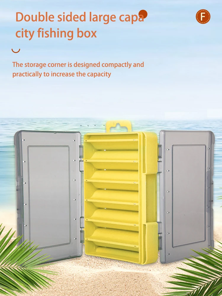 12 Compartments Fishing Box Outdoor Portable Double Sided Lure Bait Organization Multi Functional High Quality Fishing Tool Box