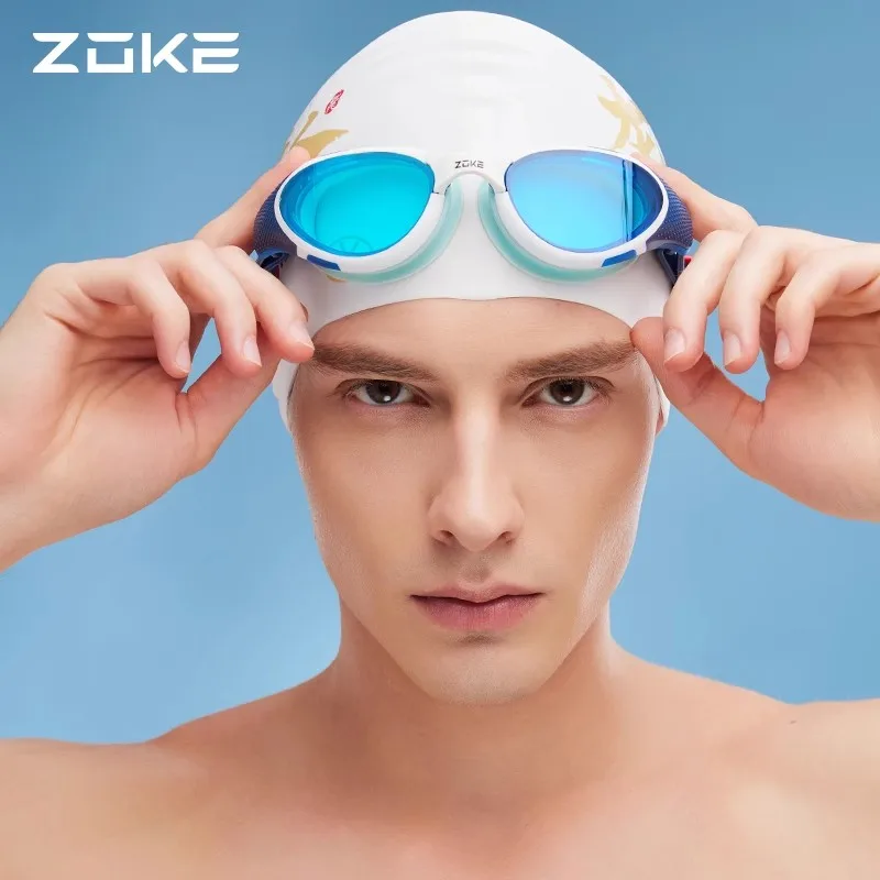 ZOKE Swimming Goggles With High Definition Waterproof And Anti Fog Features Suitable For Men Women Swimming Training