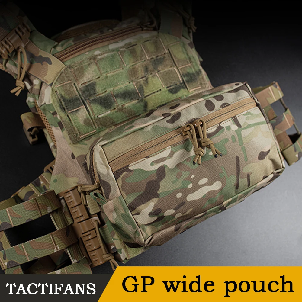 Tactical Large GP Wide Pouch MOLLE Back Panel Integrated 2 Inch Loop