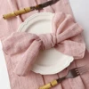 Set of6 Cotton Cloth Napkins Gauze 30x30cm Fabric for Wedding Decor Everyday Use Dinner Tea Towel Table Village Christmas Napkin 1