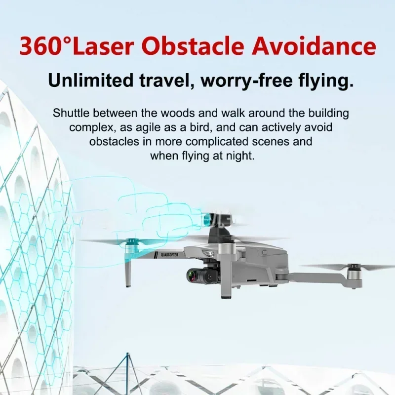 

4K Professional Quadcopter 5G WiFi RC Helicopter FPV 2-axis Gimbal Dron Laser Obstacle Avoidance4K HD Camera GPS Foldable Drone