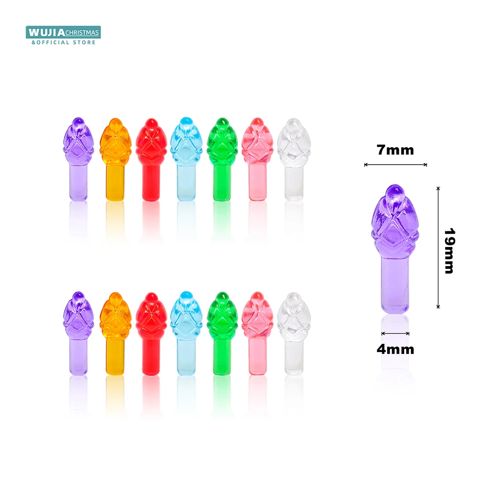 100pcs Replacement Lights Bulbs for Ceramic Christmas Tree Night Light Multicolor Mini Flame Pegs Diy Country Art No&euml;l Ornaments christmas tree decoration,christmas lamp decoration