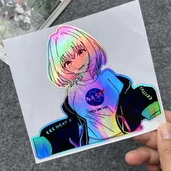32PCS Vibrant JDM Anime Japanese Laser Rainbow Waterproof Sticker Set (B (12cm x 11.2cm))