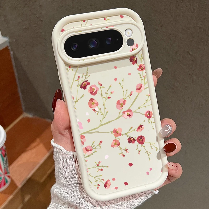 Retro Floral Soft Silicone Shockproof Phone Case Cover