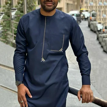 Deji 2-Piece Embroidered Long Sleeve Shirt and Pant
