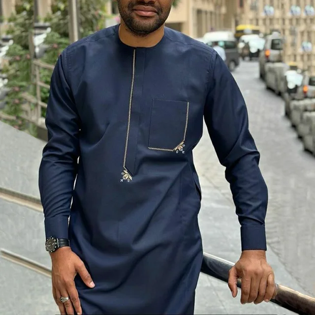 Deji 2-Piece Embroidered Long Sleeve Shirt and Pant