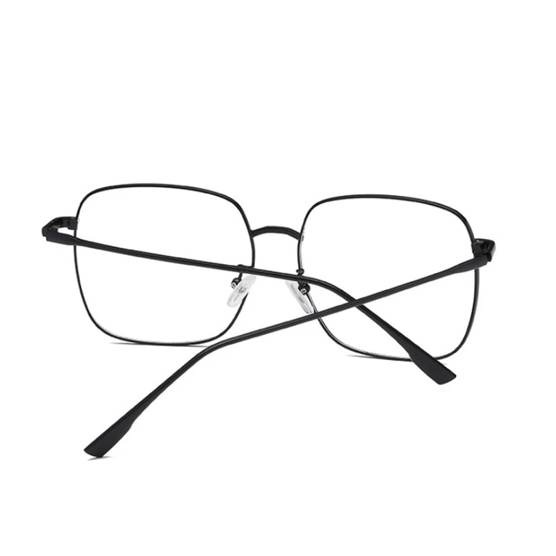 Big Frame Square Myopia Lens Women Diopter Eyeglasses Metal Pink Frame Nearsighted Glasses Prescription 0 -0.5 -0.75 To -4.0 5