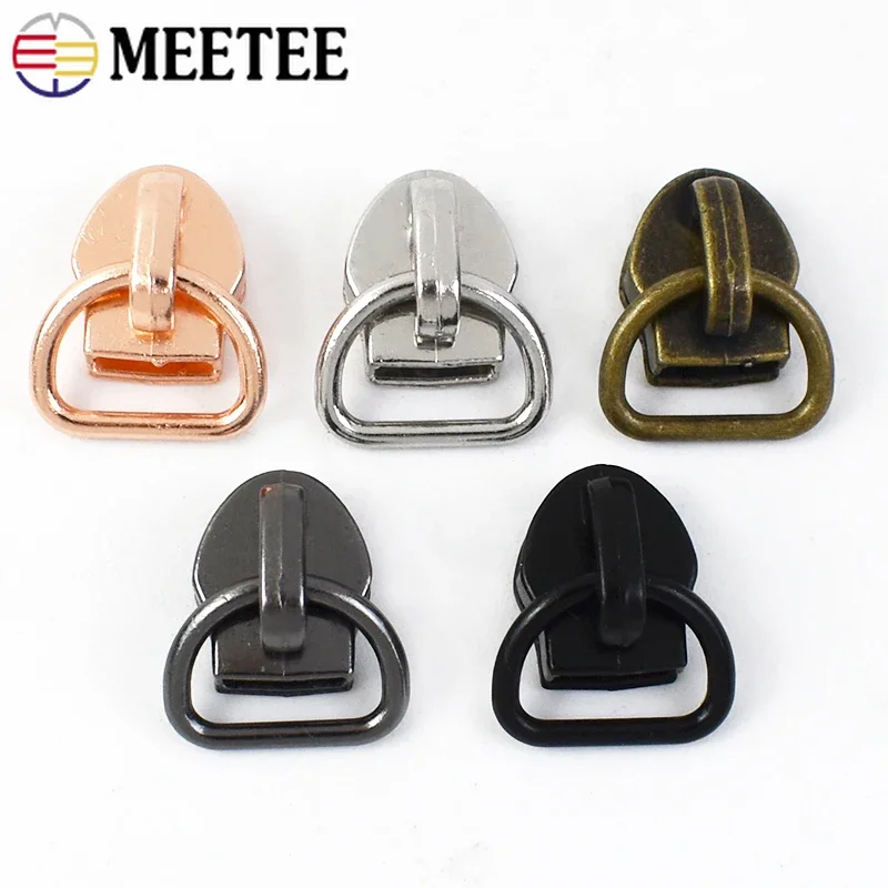 

20/50/100Pcs 5# Zipper Slider for Nylon Zippers Backpack Pocket D Ring Zip Pull Head Repair DIY Bag Clothes Sewing Accessories