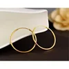 20mm-70mm Brass Gold Color Small to Big Large Circle Endless Loop Hoop Earrings For Women Girls Kids Simple Piercing Jewelry 3