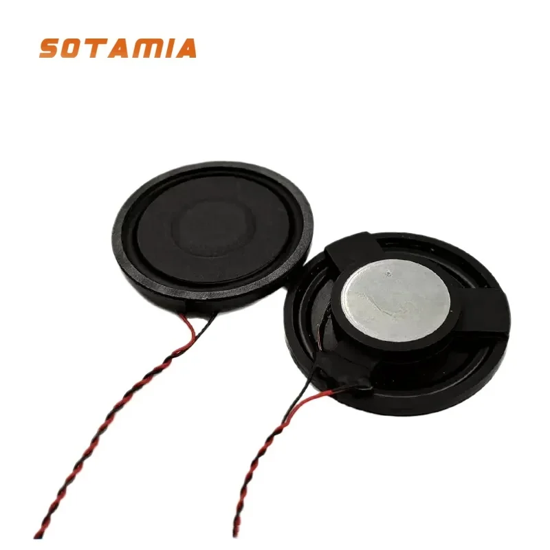 SOTAMIA 2Pcs 30mm Mini Speaker Ohm 3W Ultra-thin Mid-subwoofer