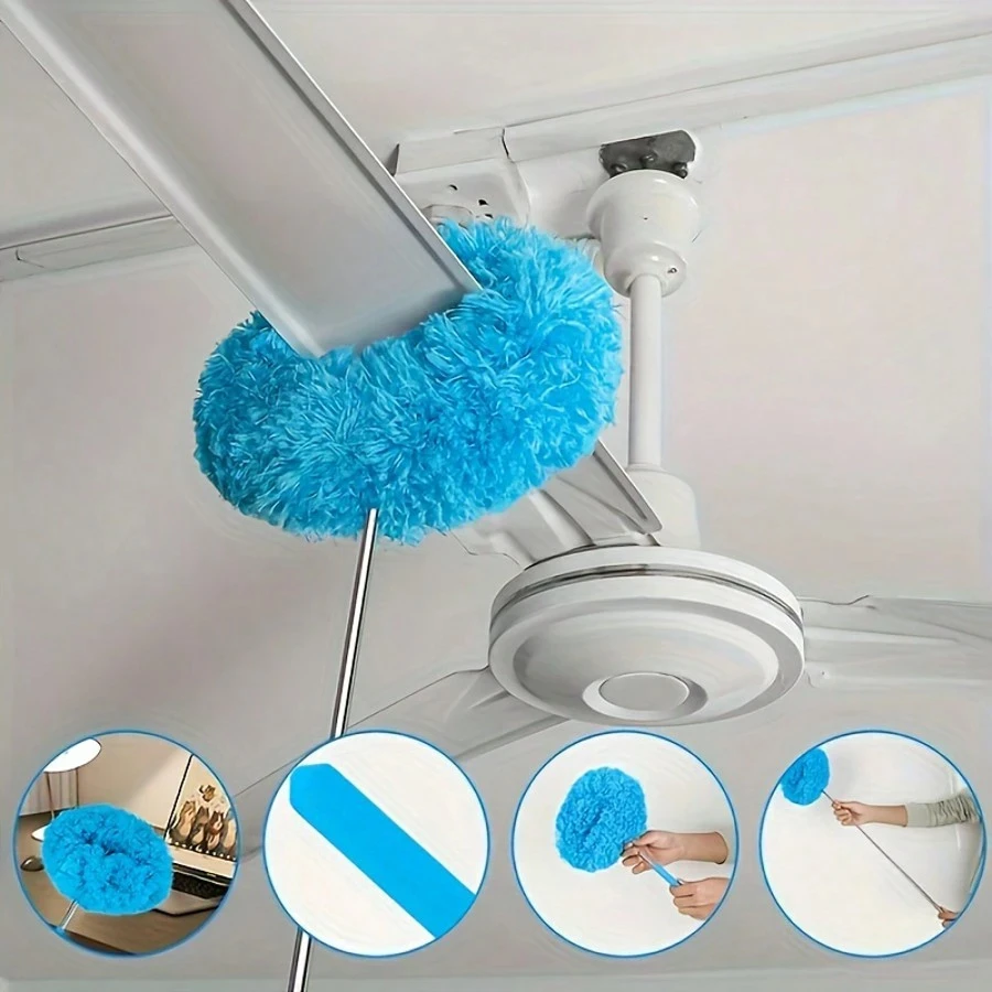 Ceiling Fan Duster Microfiber Duster Brush Telescopic Duster Brush Microfiber Dust Brush Telescopic Dust Brush Telescopic Dust Remover Cleaning Duster Retractable Duster Microfiber Ceiling Fan Duster Extends Up To 80cm Long Handled Dust Locking Reusable Cleaner Brush For Home Effortless Cleaning