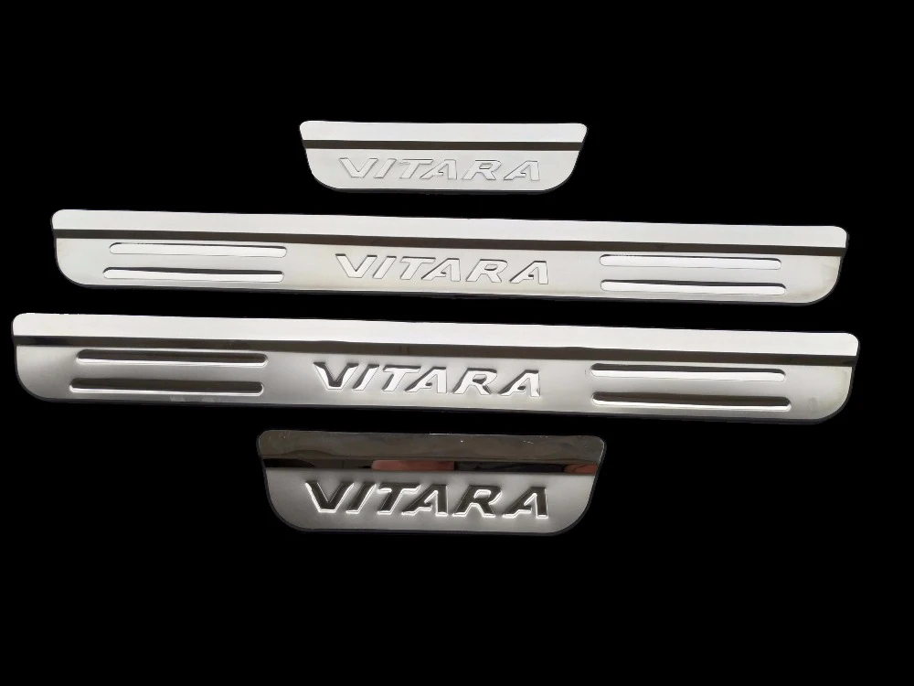 Car Door Sill Protectors Scuff Plate Pedals Sticker Strip For Suzuki Vitara 2015