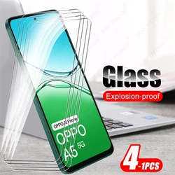 Premium 9H Tempered Glass Full Cover Screen Protector (4 - Pack) for Oppo A5m 4G (Transparent)