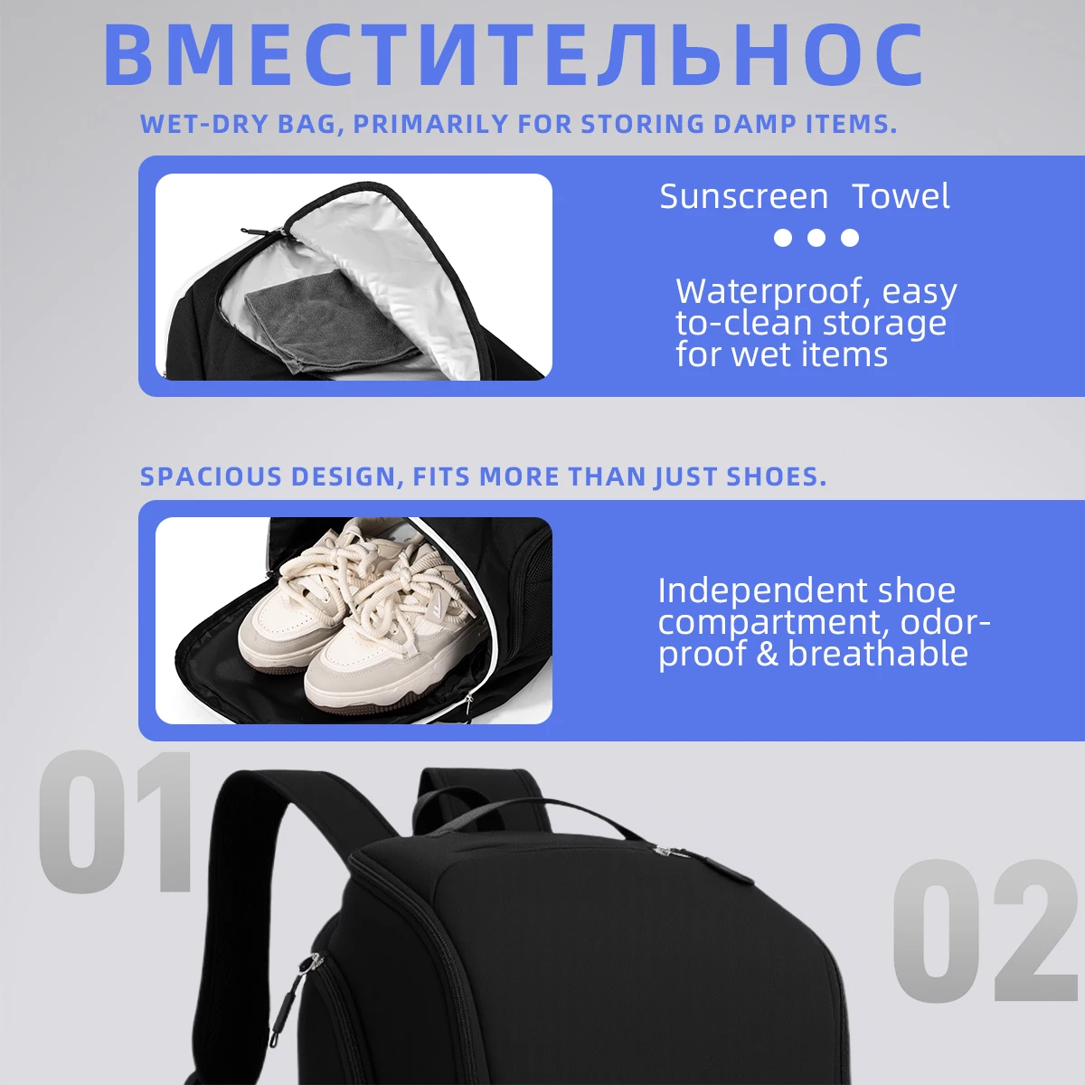 Advanced Training Sports Fitness Bag Backpack for Men Wear-Resistant Large-Capacity Outdoor Camping Mountaineering Backpack for Girls Travel