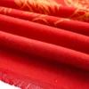 A big red chinese dragon pashmina warm short beard unisex scarf shawl suitable for daily wear and decoration holiday gifts 5