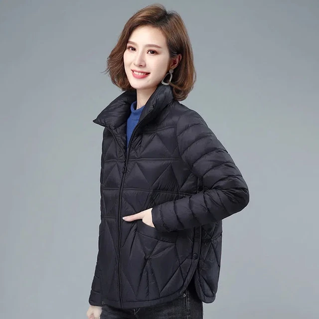 Women's Loose Casual Winter Padded Coat, Lightweight, Short Down, Cotton Jacket, Female, New Fashion, Large Size, Autumn, 2024