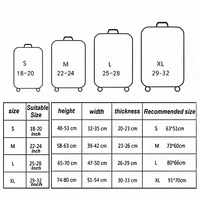 Thick Elastic World Map Luggage Protective Cover Zipper Suit For 18-32 inch Bag Suitcase Covers Trolley Cover Travel Accessories 2