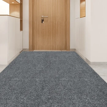 1.2m * 3m Tappeto a strisce fini grigio scuro Sigaretta Cenere Tappetino per interni/esterni Tappetino per ingresso per camere da letto Soggiorno Bagno 1