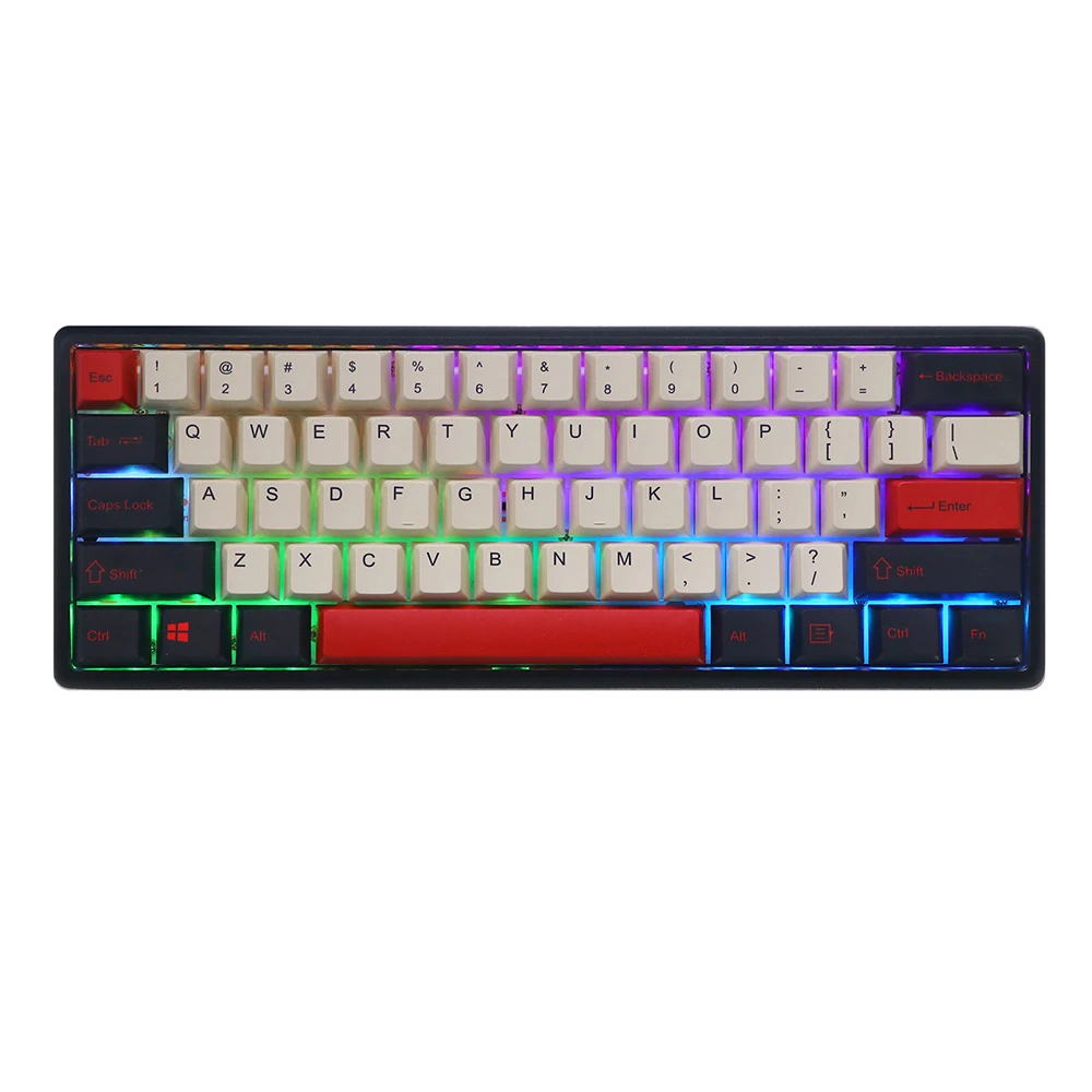 Epomaker gk61 lite teclado mecânico 61 teclas rasas gaxeta montado com
