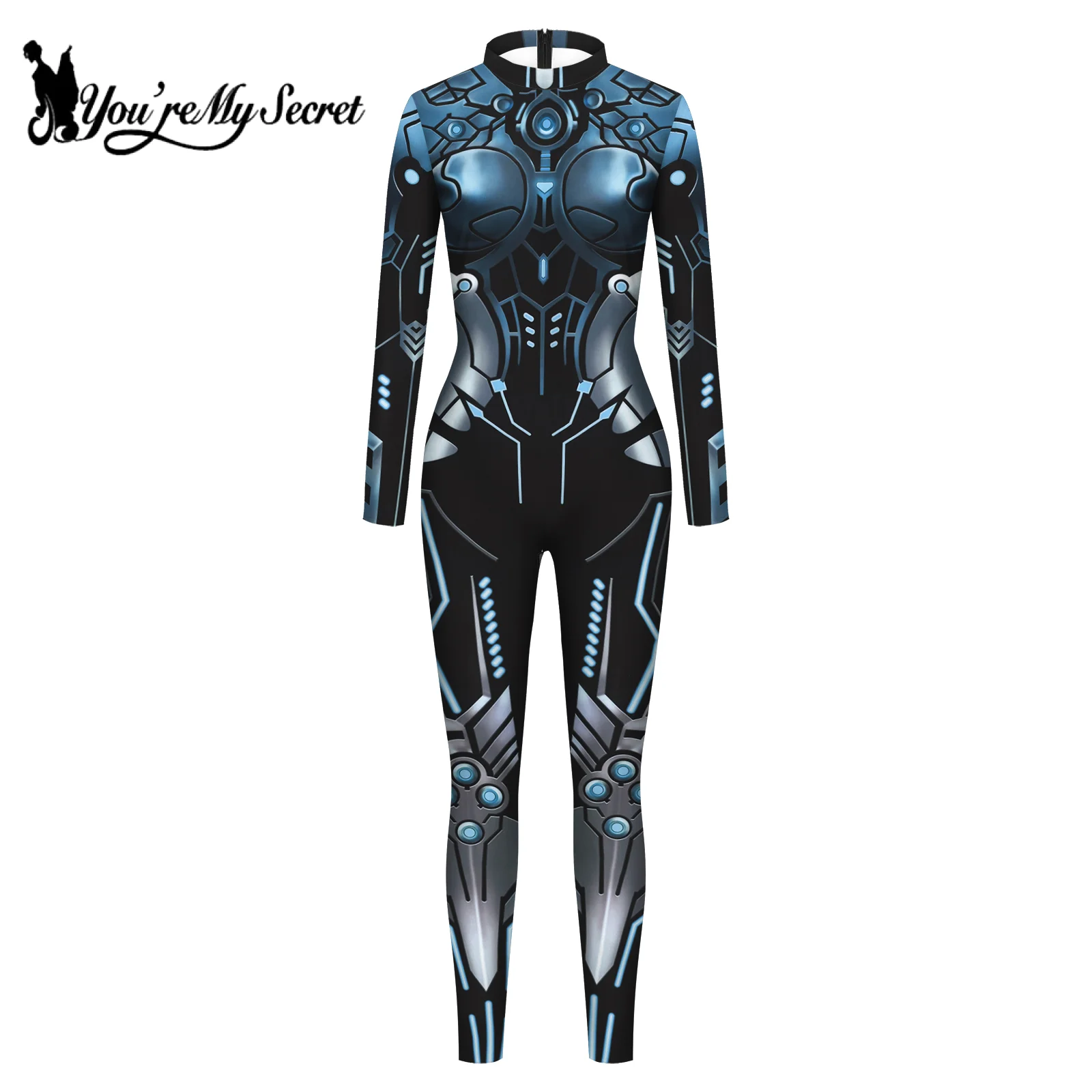 Cosplay Costume Adults Halloween Punk Armor Robot Jumpsuit