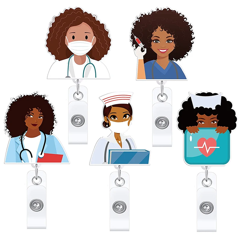 Retractable Badge Reel Nurse Card Holder 1Pcs 360&deg; Rotation