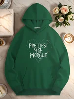 2025 Autumn Women's Hooded Sweatshirt Fashion Personalized English Pattern Design Trendy Elements Stylish Items