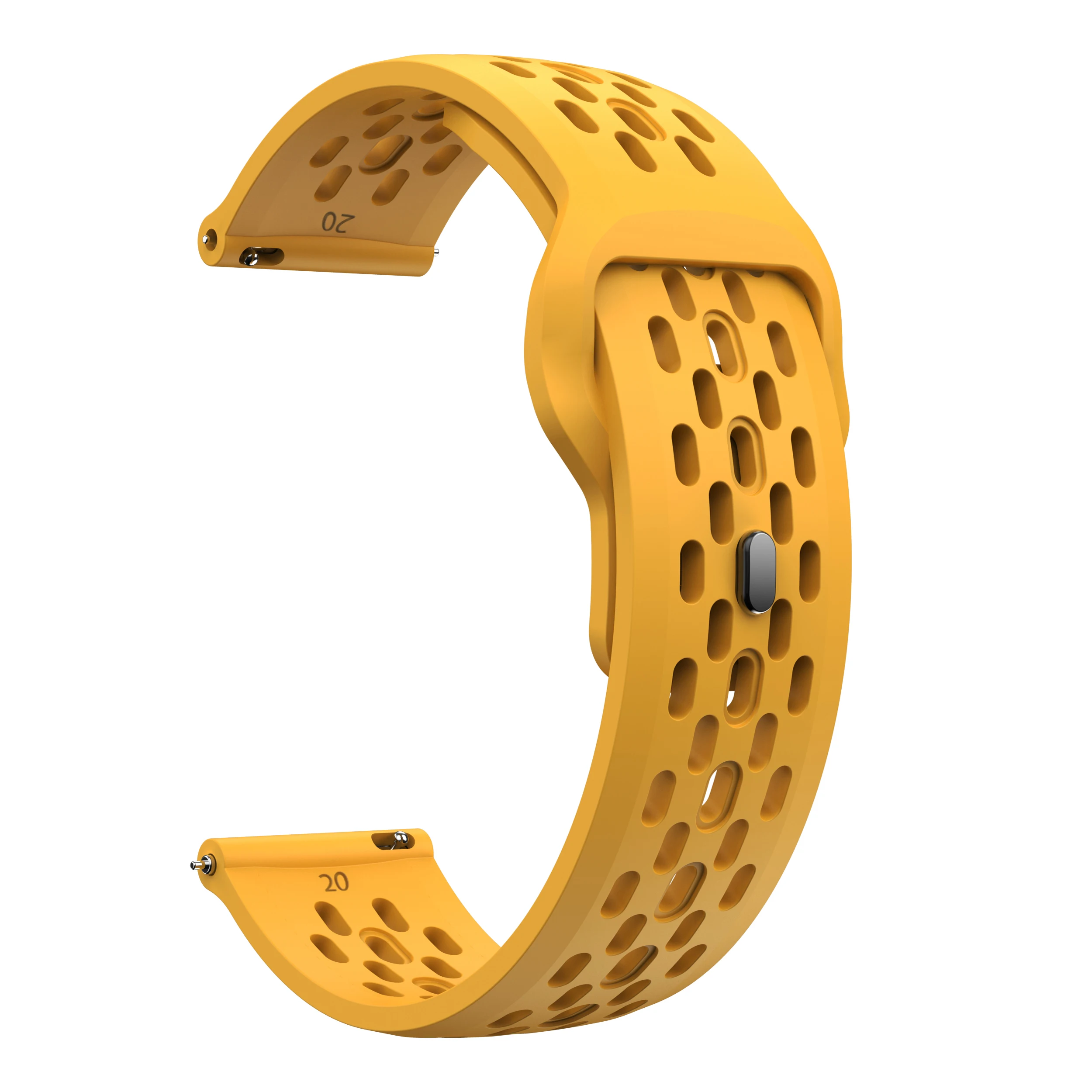 Silicone Breathe Band Strap, 18-22mm Adjustable Bracelet