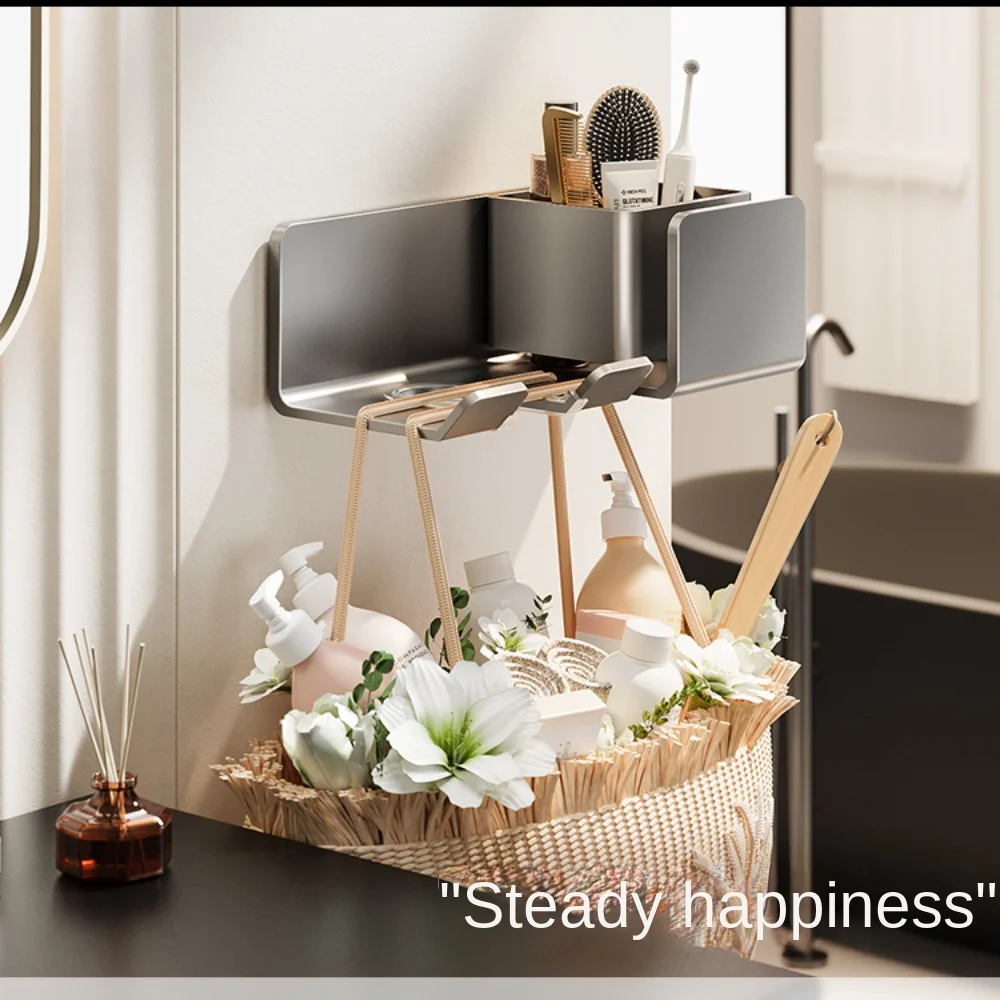 Hair Dryer Holder for bathroom， Cradle Straightener Stand Hairdryer Organizer Blower Holder Shelf，Bathroom Accessories 4