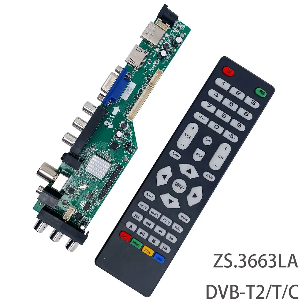 

ZS.D3663LA.A8 universal lcd controller board DVB-T2 DVB-T DVB-C digital TV 10-42" LVDS LED LCD driver board