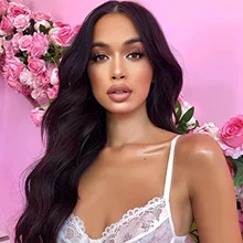 

Synthetic Hair Body Wave Lace Wig Glueless For Drag Queen Women's Long Wigs Heat Resistant Fiber Natural Black Hair Extension